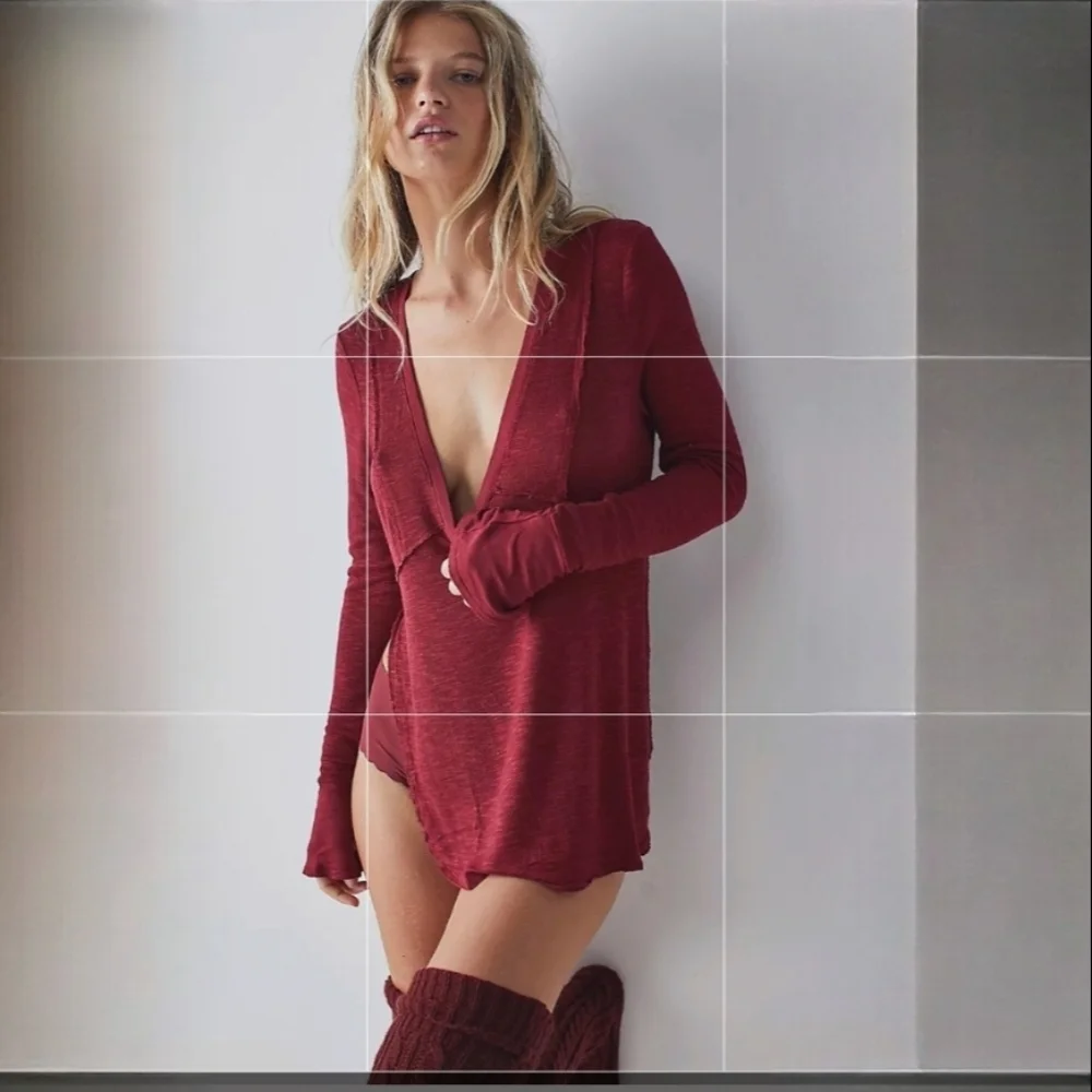 Intimately Free People Laying Low Long Sleeve Tee Size Large NWT - Picture 15 of 15